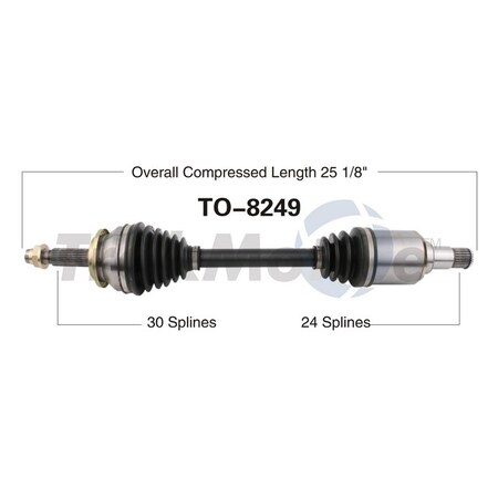 Surtrack Axle Cv Axle Shaft, To-8249 TO-8249